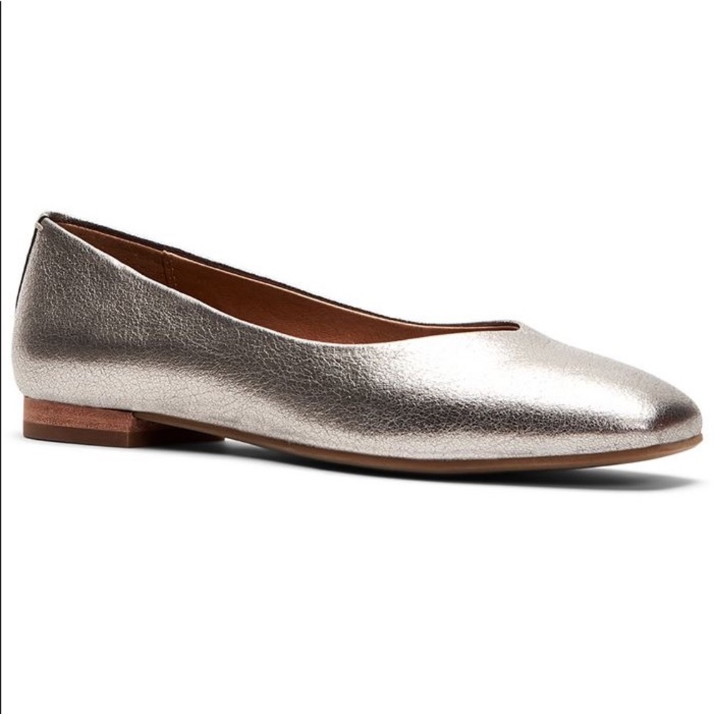 Frye Dana Silver Ballet Flat